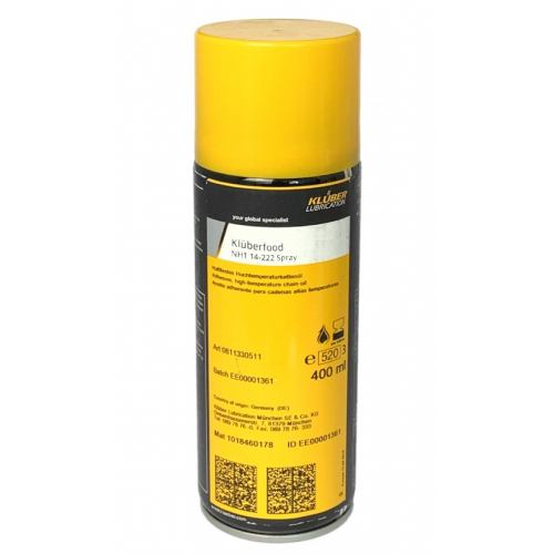 KLUBER Kluberfood NH1 14-222 Spray, 400 г - Синтетическая консистентная смазка