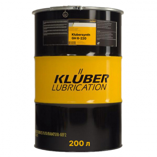 KLUBER Klubersynth GH 6-220, 200 л - Масло редукторное для зубчатых передач
