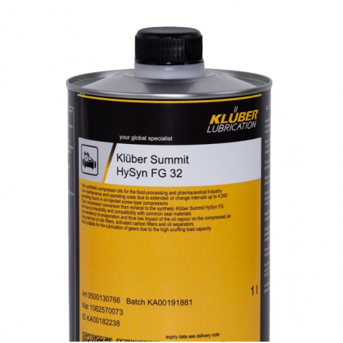 Klubersynth Summit HySyn FG 15, 1 л - Масло для пищевой и фармацевтической промышленности